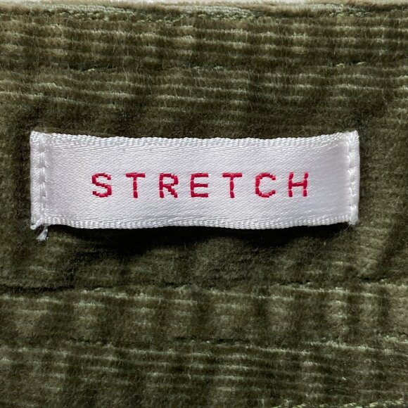 Nine & Co. Olive Corduroy Embroidered Floral A-Line Mini Skirt With Studs Y2K - Picture 10 of 14